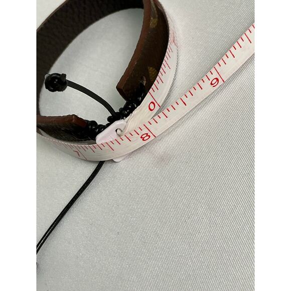 Louis Vuitton Slide Leather Bracelet Dark Brown Soft Pebble - Picture 10 of 10